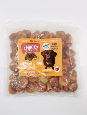 SNACKZ CHICKEN AND LAMB BAGEL WITH SESAME S 1,2KG