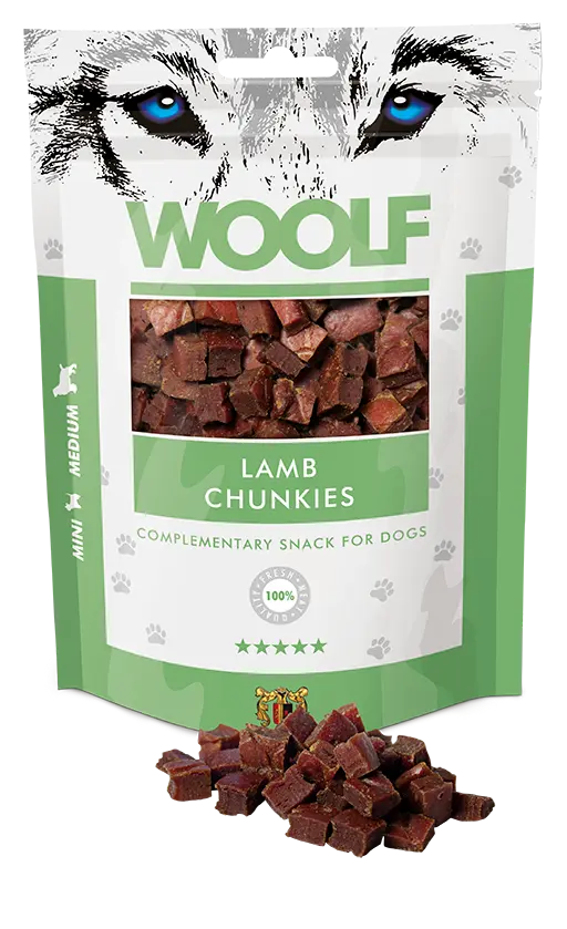 Woolf lamb chunkies 100g