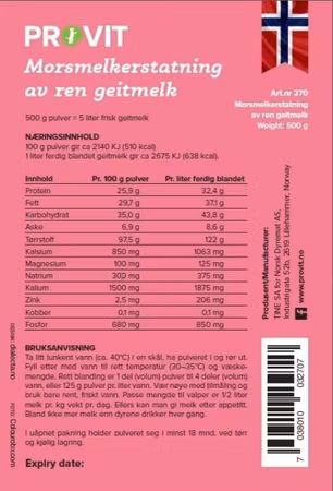 Provit Geitemelk Tørrmelk 500g