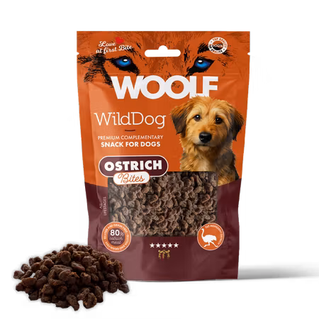 WOOLF WILDDOG SOFT OSTRICH (Struts) BITES 100G