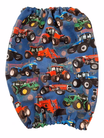Matørehette blå m/ traktor XS