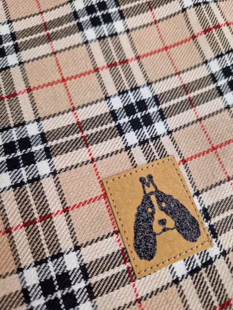 Silkedekken klassisk "Burberry rutet" All Breed 60cm
