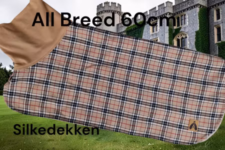 Silkedekken klassisk "Burberry rutet" All Breed 60cm