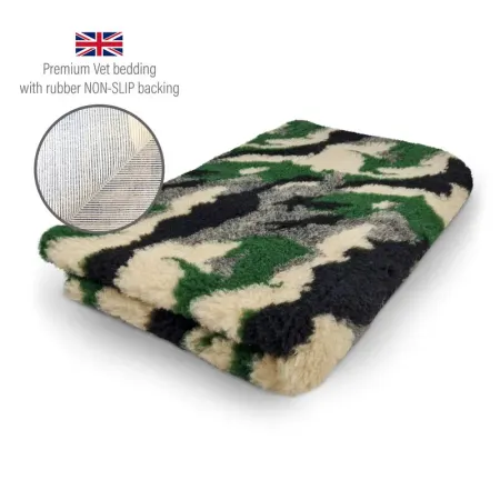 Vet Bed Camouflage - Dark Green - Non Slip Dog Mat 100x75 cm