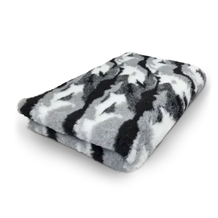 Vet Bed Camouflage Anthracite Non Slip Dog Mat 100x75 cm