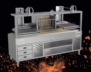 Mibrasa Parrilla grill - hel arbetsstation