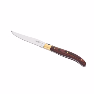 Laguiole Grillkniv Heritage 6st, brunt trähandtag och mässing (40273002)