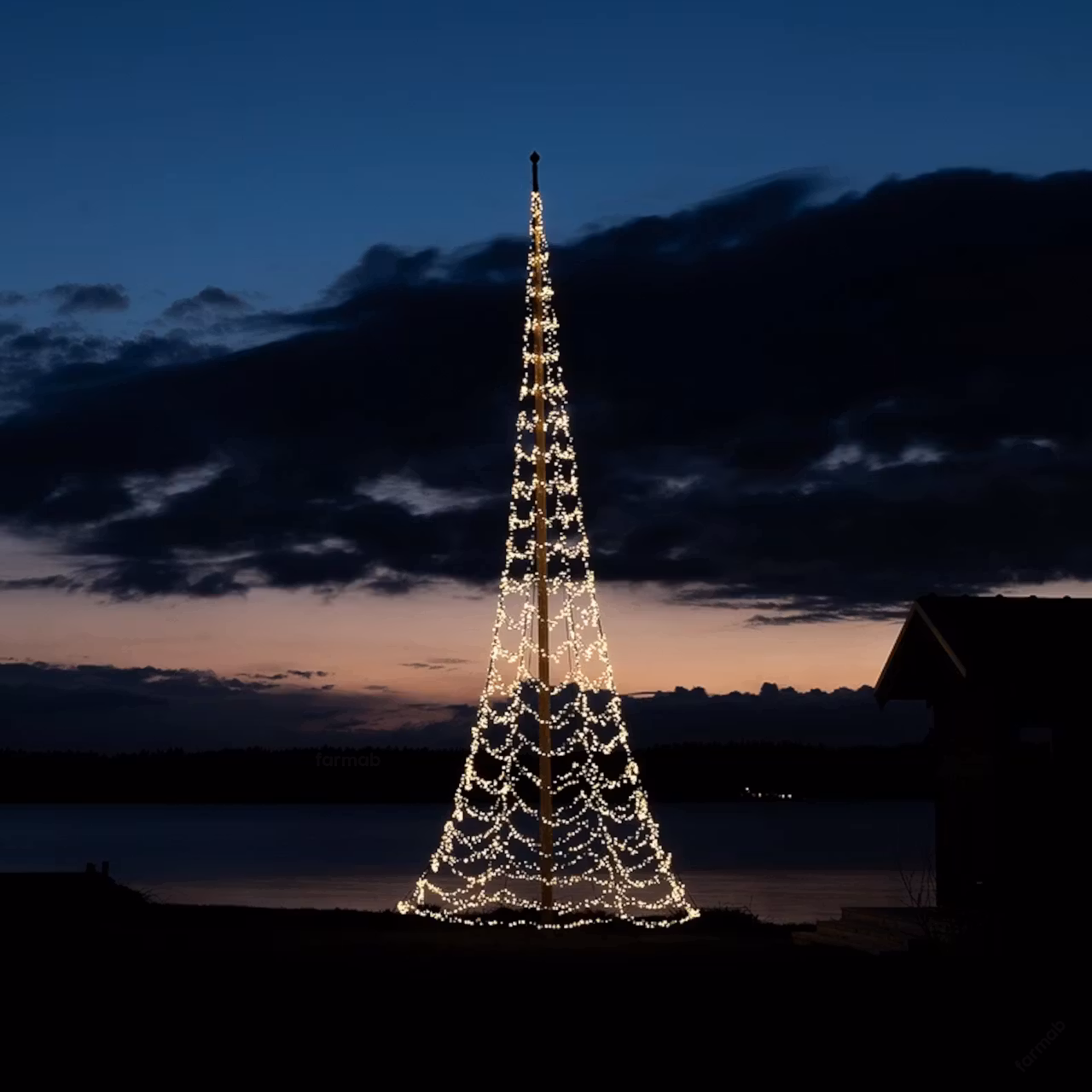 Flaggstångsbelysning Glimma 900/1200LED varmvit, 6 m bild7