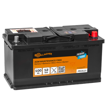 Batteri Gallagher Premium Turbo AGM 12V/100Ah - 353x175x190