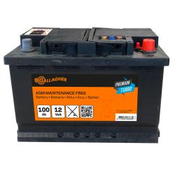Batteri Gallagher Premium Turbo AGM 12V/100Ah - 353x175x190
