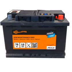 Batteri Gallagher Premium Turbo AGM 12V/75Ah