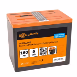 Batteripaket Gallagher Alkaline 9V/160Ah