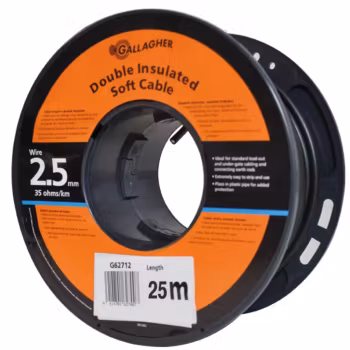 Matarledning Gallagher 2,5mm 25m 35 Ohm/km