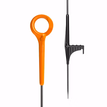 Fjäderstålstolpe Gallagher med orange rund toppisolator, 10-pack