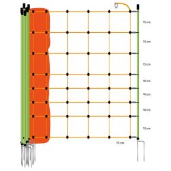 Fårnät Dubbelspets Gallagher 90cm Grön stolpe, 50m