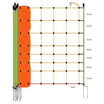 Förstärkt Fårnät Dubbelspets Gallagher 90cm, 50m