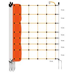 Fårnät Dubbelspets Gallagher 90cm Vit stolpe, 50m