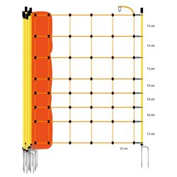 Fårnät Gallagher 90cm - 50m med 14 stolpar Dubbelspets
