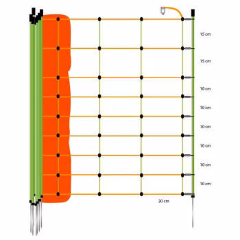 Fårnät Enkelspets Kombi Gallagher 90cm, 50m