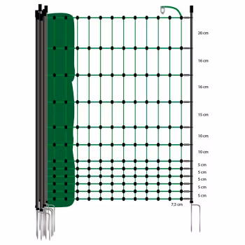 Fjäderfänät Dubbelspets Gallagher Grön 112cm, 50m