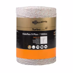 Eltråd Gallagher Vidoflex 9 TurboLine Plus vit, 1000m