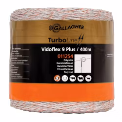 Eltråd Gallagher Vidoflex 9 TurboLine Plus vit 400m