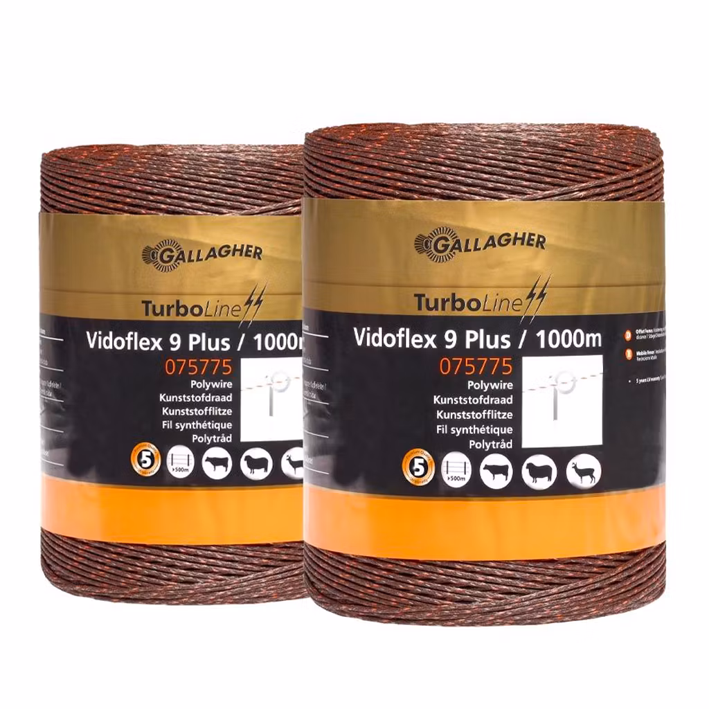 Förpackning 2st rullar - Eltråd Gallagher Duopack TurboLine 9 Plus terra 2x1000m | farmab.se