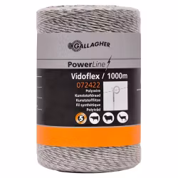 Eltråd Gallagher Vidoflex 6 PowerLine vit 1000m
