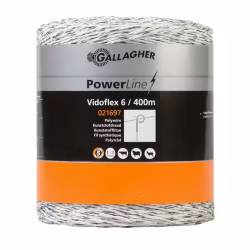 Eltråd Gallagher Vidoflex 6 PowerLine vit 400m
