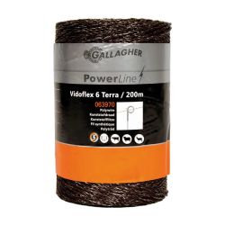 Eltråd Gallagher Vidoflex 6 PowerLine terra 200m