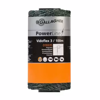 Eltråd Gallagher Vidoflex 3 PowerLine grön 100m