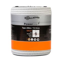 Elband Gallagher PowerLine 12,5mm vit, 200m