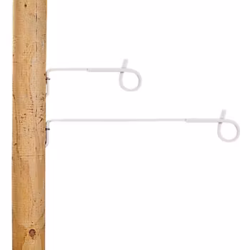 Distanshållare Gallagher pigtail 40cm vit, 10-pack