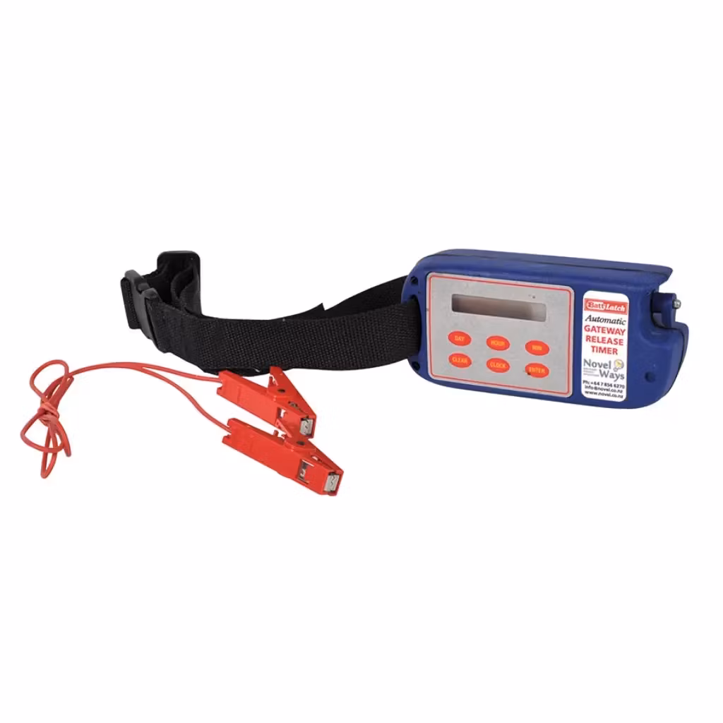 För betande flockar - Automatisk grindöppnare Gallagher Batt-Latch med Timer | farmab.se