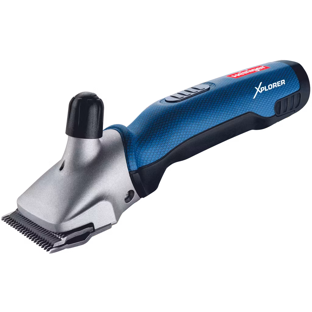 Levereras med skärset för häst - Klippmaskin Heiniger Xplorer 31/23 inkl 2 batterier | farmab.se