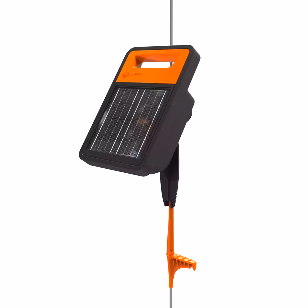 Montera på bärbar stolpe - Solcellsaggregat Gallagher S20Li