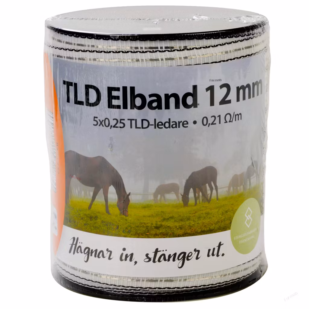 Köp Elband TLD 12 mm Vit, 200m – Hållbart och säkert för hästhagar