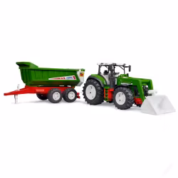 BRUDER Roadmax-traktor med Frontlastare och Tippvagn