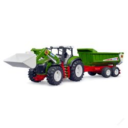BRUDER Roadmax-traktor med Frontlastare och Tippvagn