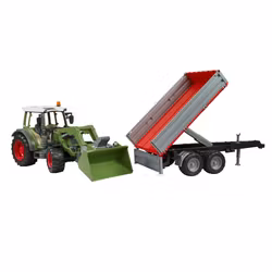 BRUDER Traktor med lastare och tippkärra, Fendt Vario 211 1:16