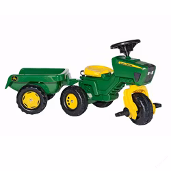 RollyTrac Tramptraktor - John Deere med ljudratt och släp