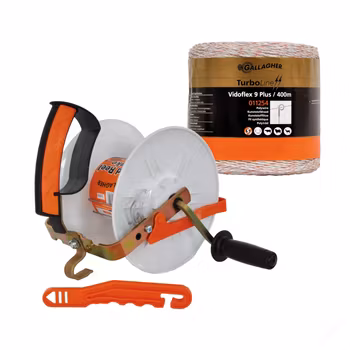 Paket - Gallagher Vidoflex 9 TurboLine Plus 400m och Spole