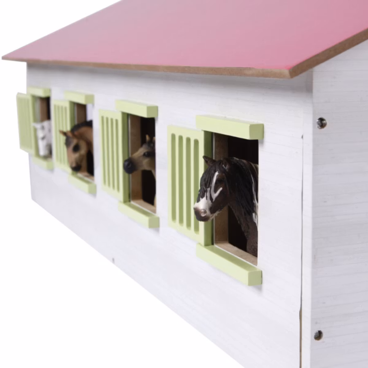 Häststall med 7 boxar Global Kids Pink, 7 boxar