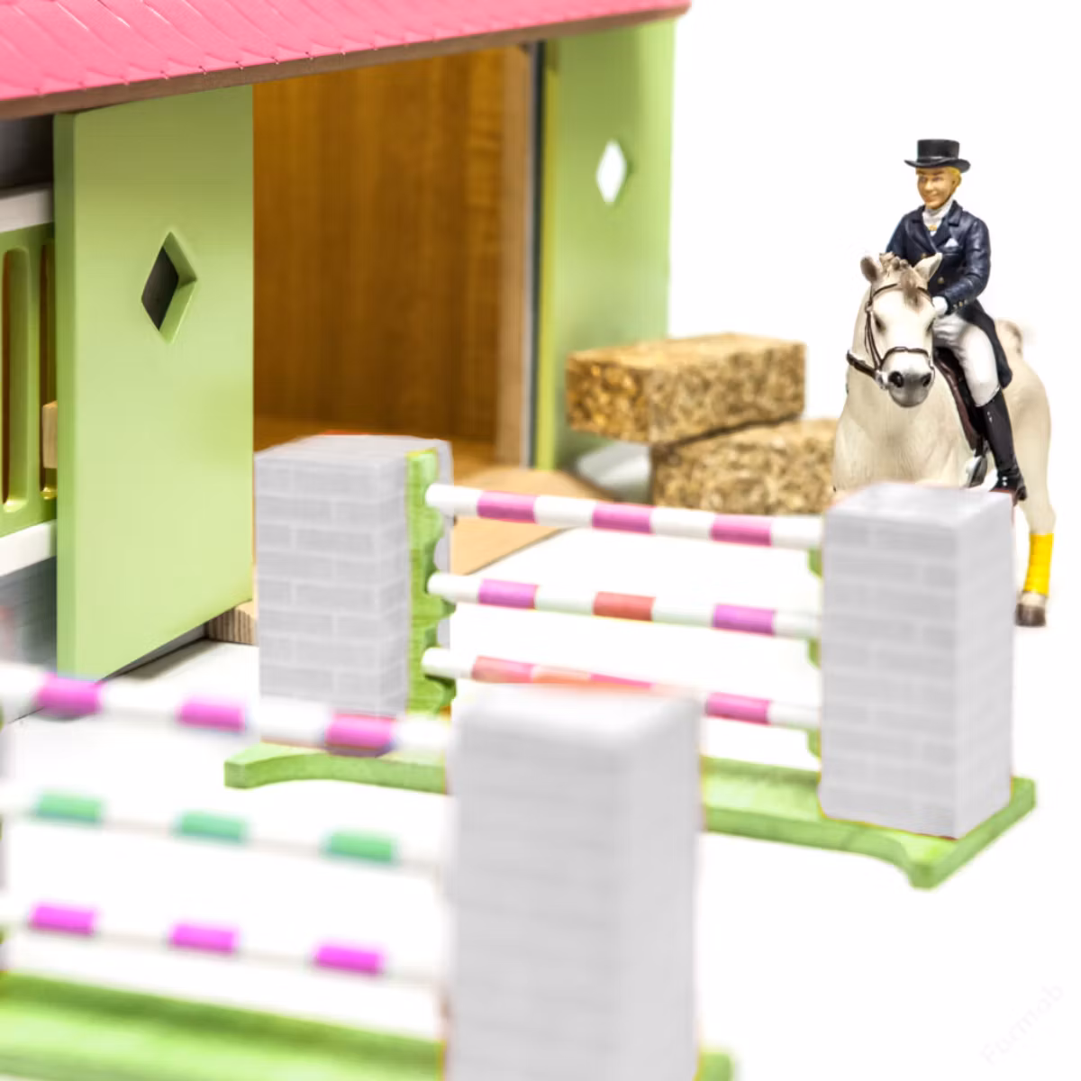 Häststall med 2 boxar Global Kids Pink, 1:24 - Bild 8