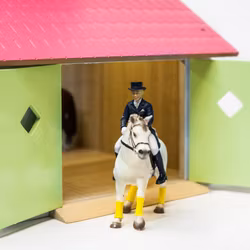 Häststall med 2 boxar Kids Globe Pink, 1:24