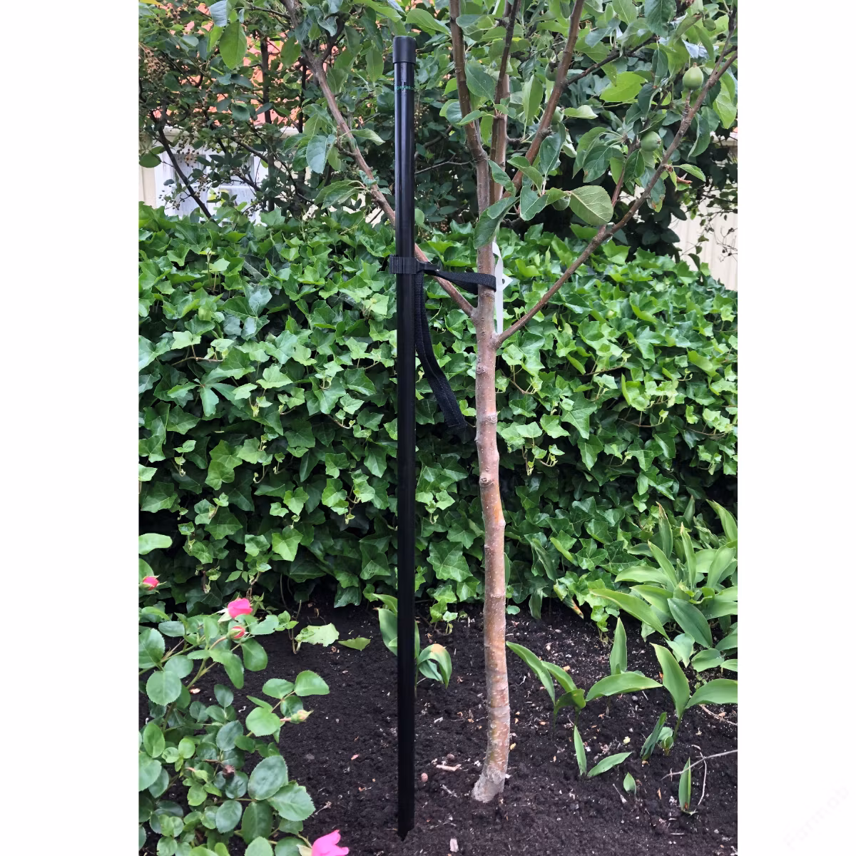 KEBAflexi-garden trädstöd 1200 mm – 1-stolpe svart