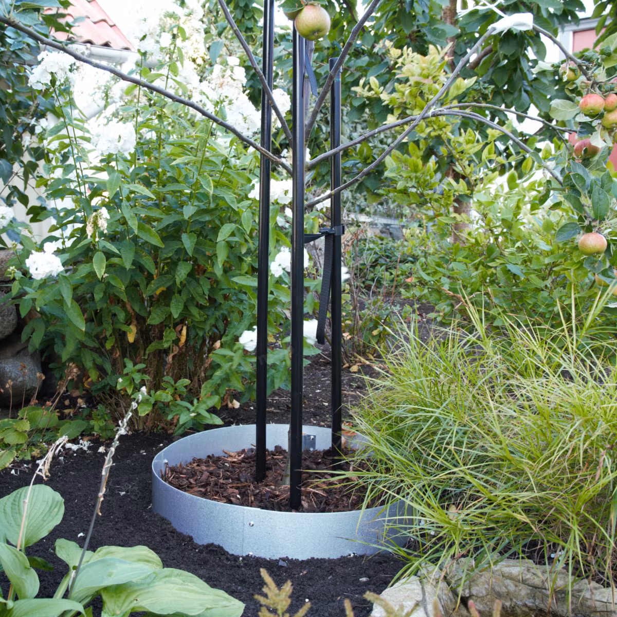 KEBAflexi-garden trädstöd 1800 mm – 1-stolpe svart