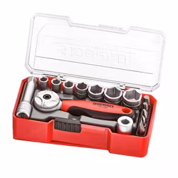 Hylsnyckelsats 1/4 15 delar Teng Tools TJ1415