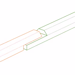 Laskad stängselslana Octowood kluven 10x350cm, 99st