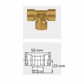 T-rör 3/8" F.F.F Max 350 bar A11